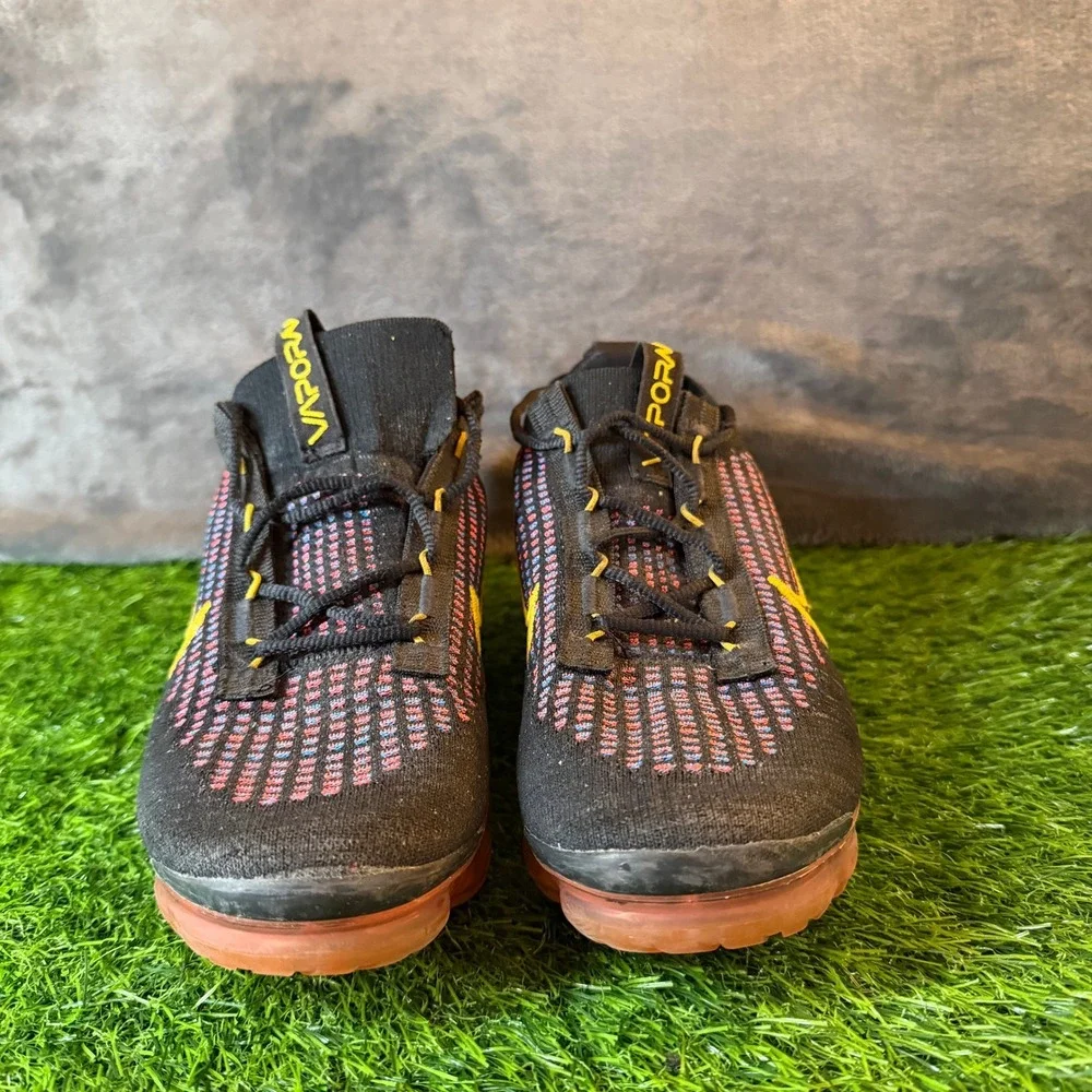 Nike‎ Air Vapormax 2021 FK Kids Sneakers Black Yellow DV2198-001 Youth Size 6Y